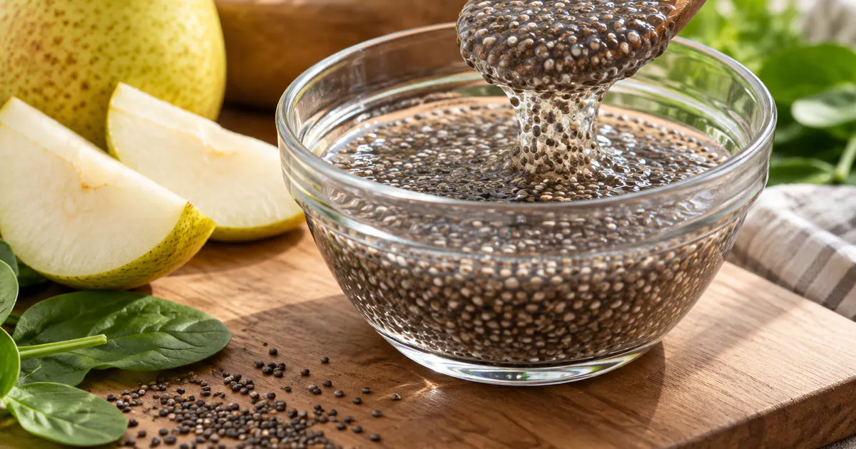 Ăn hạt chia có giúp cải thiện táo bón không? Hạt chia đã ngâm cùng nước và thực phẩm giàu chất xơ