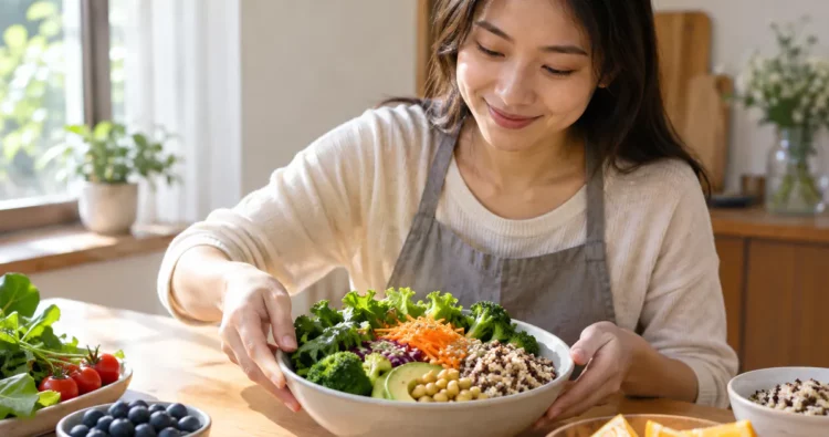 Cách chăm sóc đường ruột để hỗ trợ sức đề kháng với bữa ăn rau củ đa dạng tại nhà