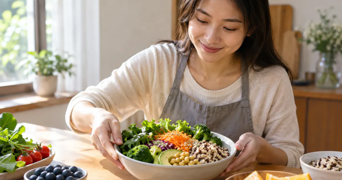 Cách chăm sóc đường ruột để hỗ trợ sức đề kháng với bữa ăn rau củ đa dạng tại nhà