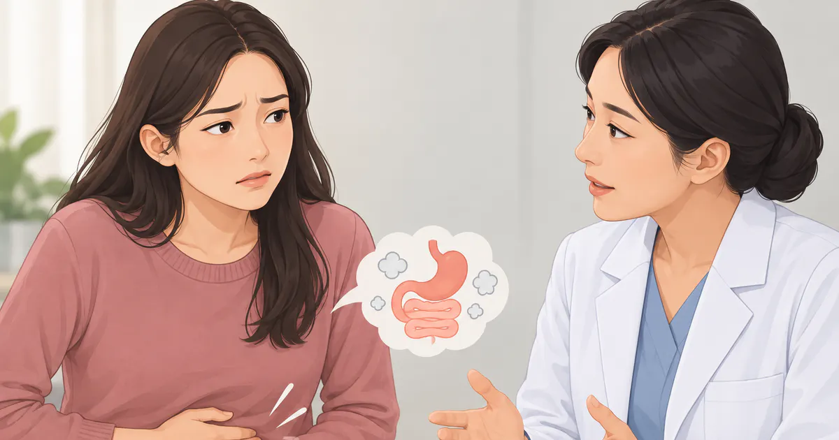 Trao đổi với nhân viên y tế khi đau bụng quanh rốn có dấu hiệu bất thường