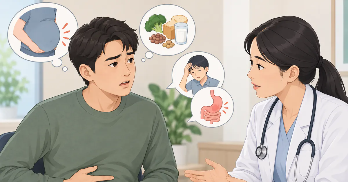 Trao đổi với nhân viên y tế khi đầy hơi buổi sáng kéo dài hoặc có dấu hiệu cảnh báo