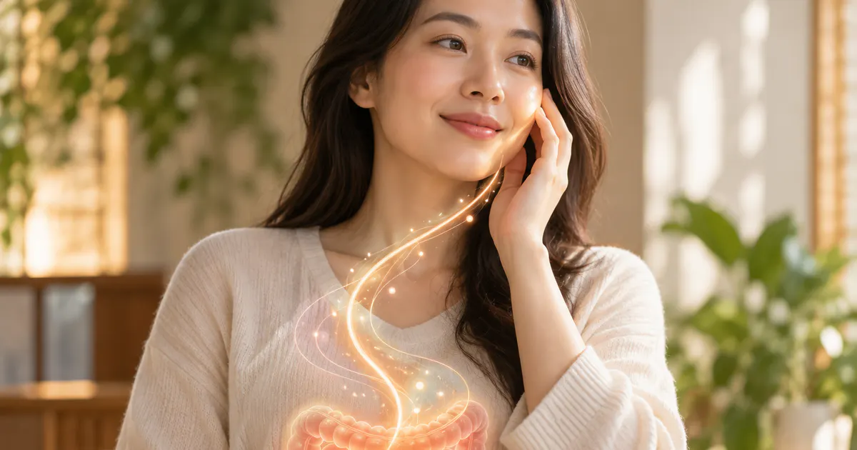 Mối liên hệ giữa đường ruột và làn da qua hình minh họa trục ruột–da