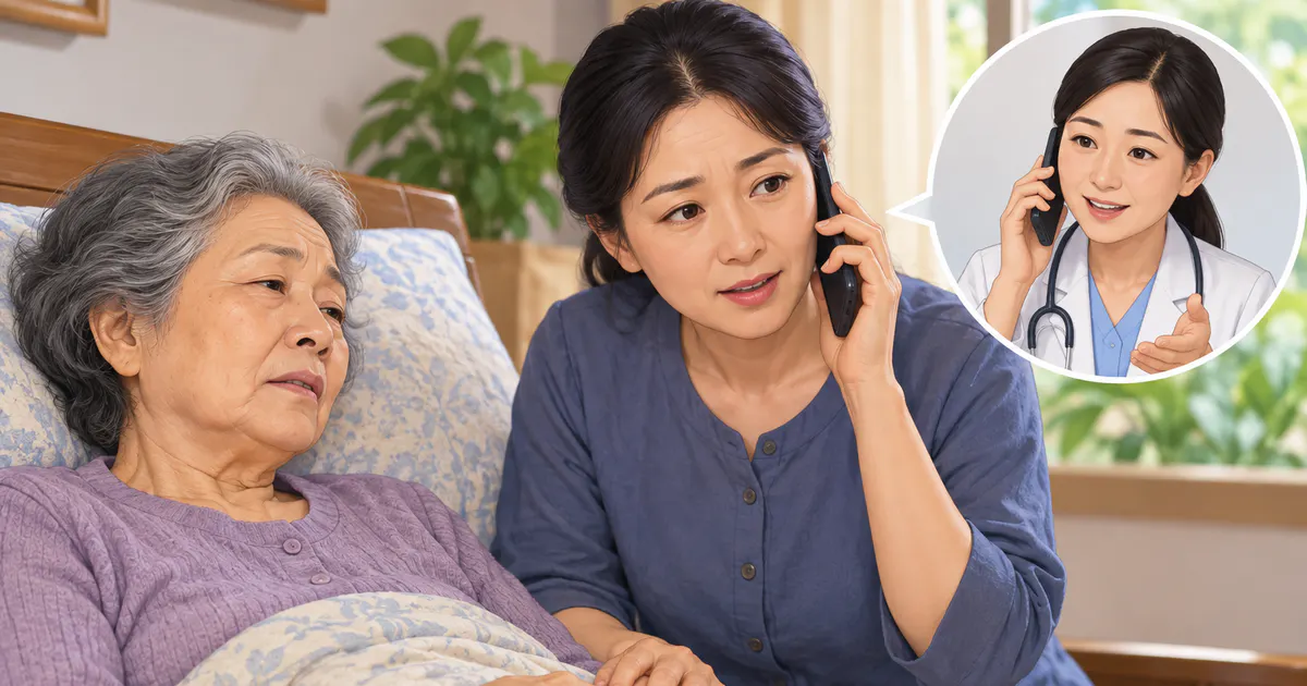 Gia đình liên hệ nhân viên y tế khi người lớn tuổi bị tiêu chảy có dấu hiệu nguy hiểm