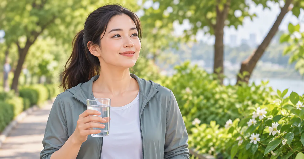 Uống nước đều và vận động nhẹ có thể hỗ trợ thói quen tiêu hóa