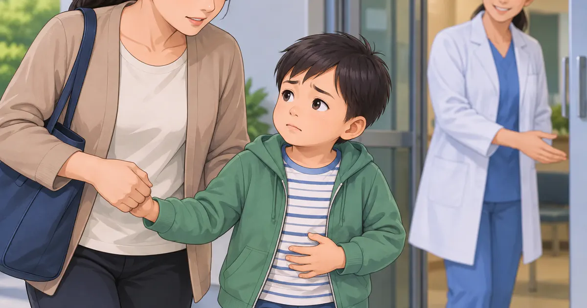 Cha mẹ đưa trẻ đi đánh giá y tế khi đau bụng có dấu hiệu cảnh báo