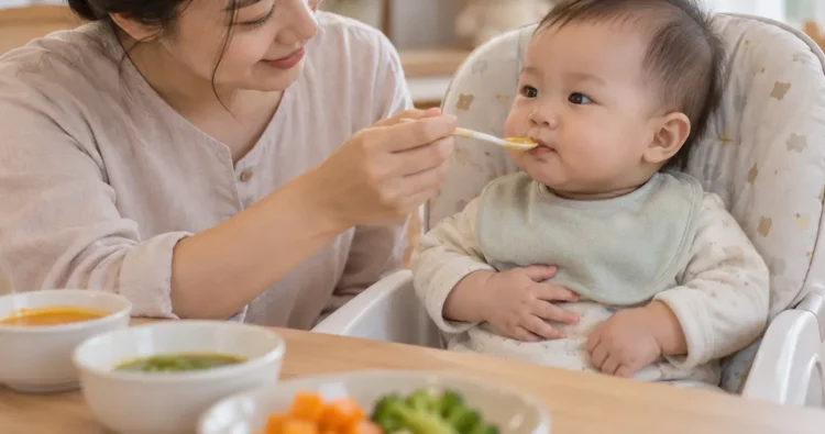 Trẻ 7 tháng ăn dặm bị đầy hơi nên điều chỉnh bữa ăn thế nào?