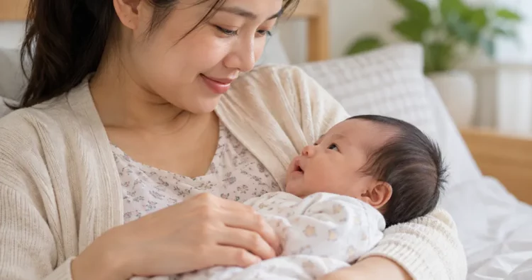 Trẻ sơ sinh bú mẹ đi ngoài nhiều lần khi nào là bình thường trong vòng tay mẹ