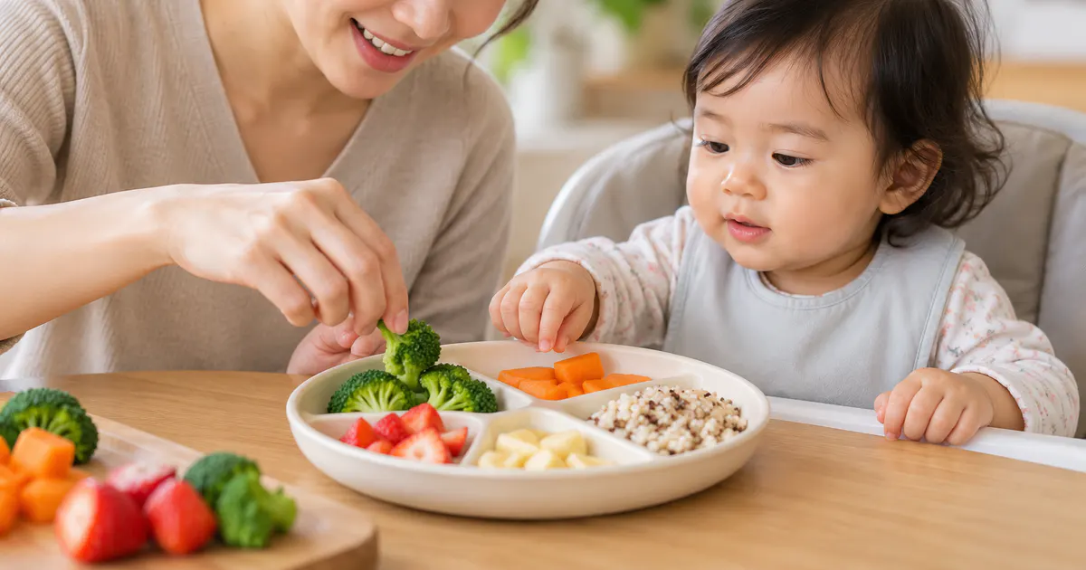 Cha mẹ chuẩn bị thực phẩm đa dạng phù hợp cho bé ăn dặm