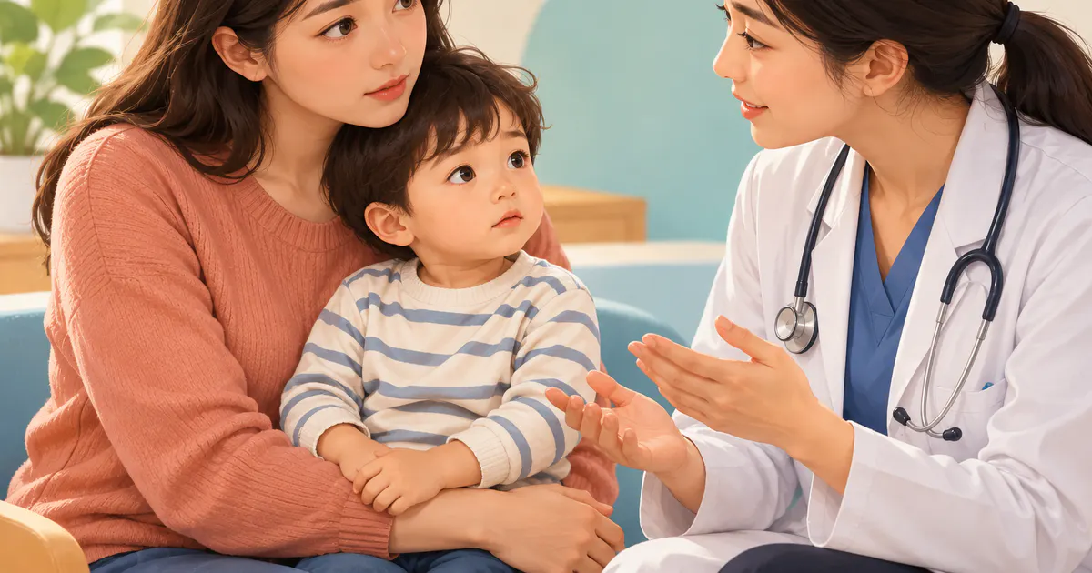 Cha mẹ trao đổi với nhân viên y tế khi bé có dấu hiệu tiêu hóa bất thường