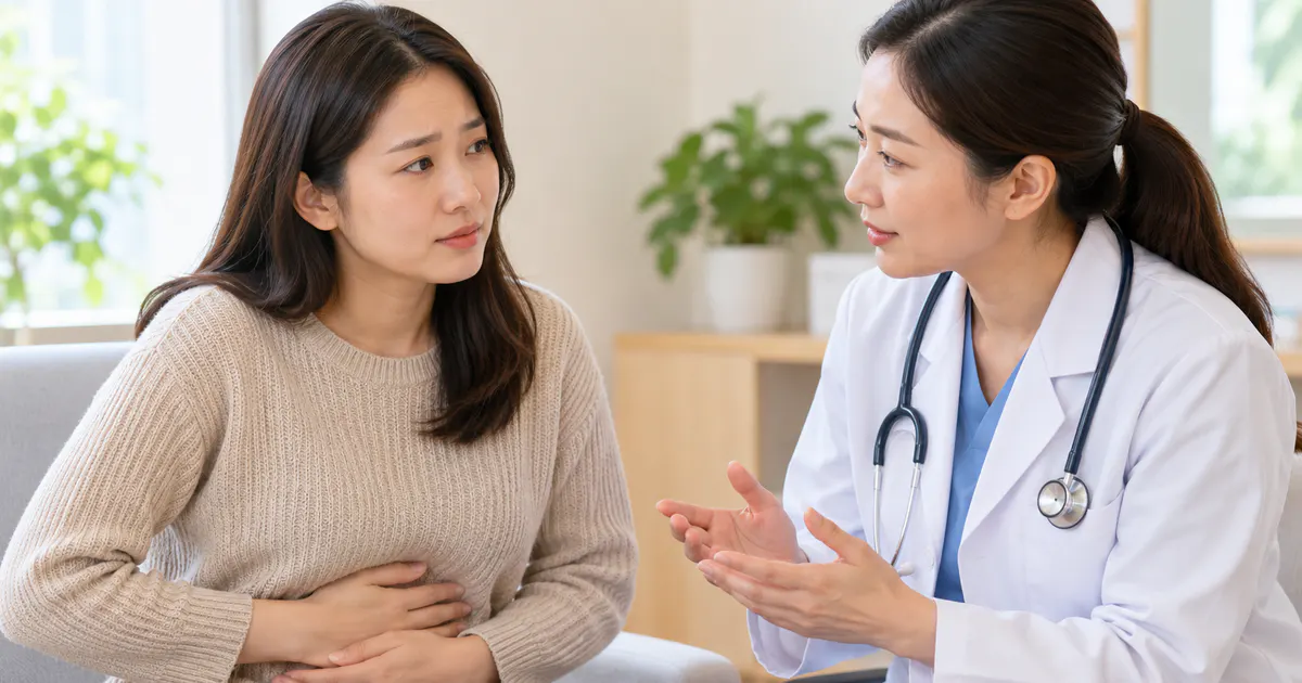 Trao đổi với nhân viên y tế khi đầy hơi kéo dài hoặc có dấu hiệu bất thường