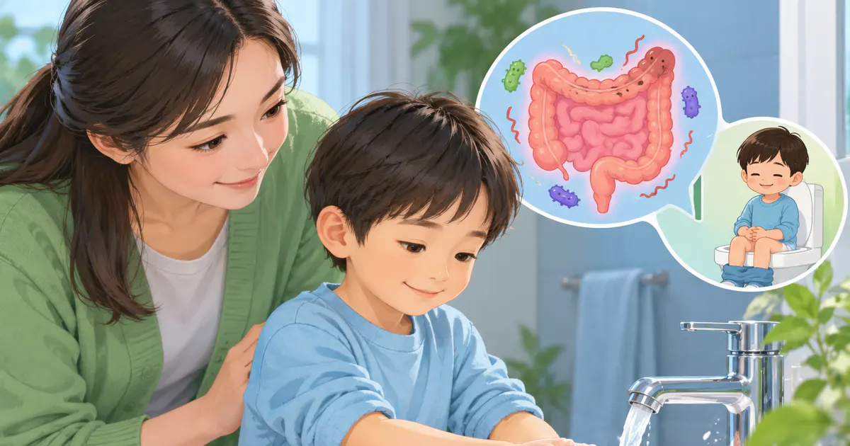 Cha mẹ quan sát tình trạng của trẻ sau khi dùng kháng sinh