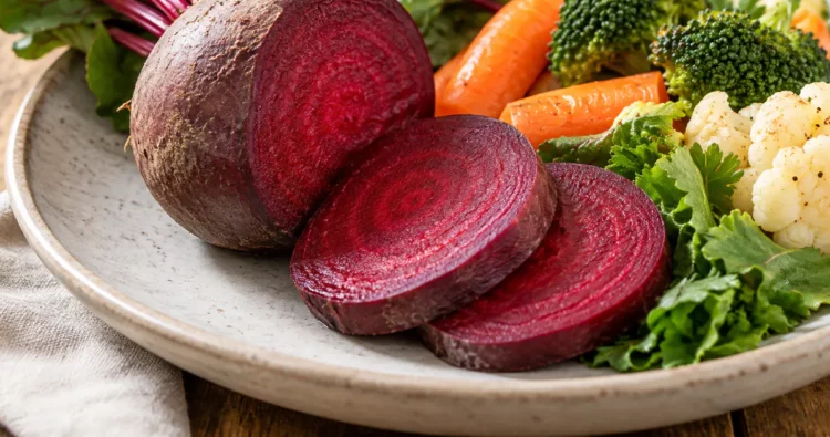 Củ cải đường có chứa prebiotic không trong khẩu phần rau củ lành mạnh