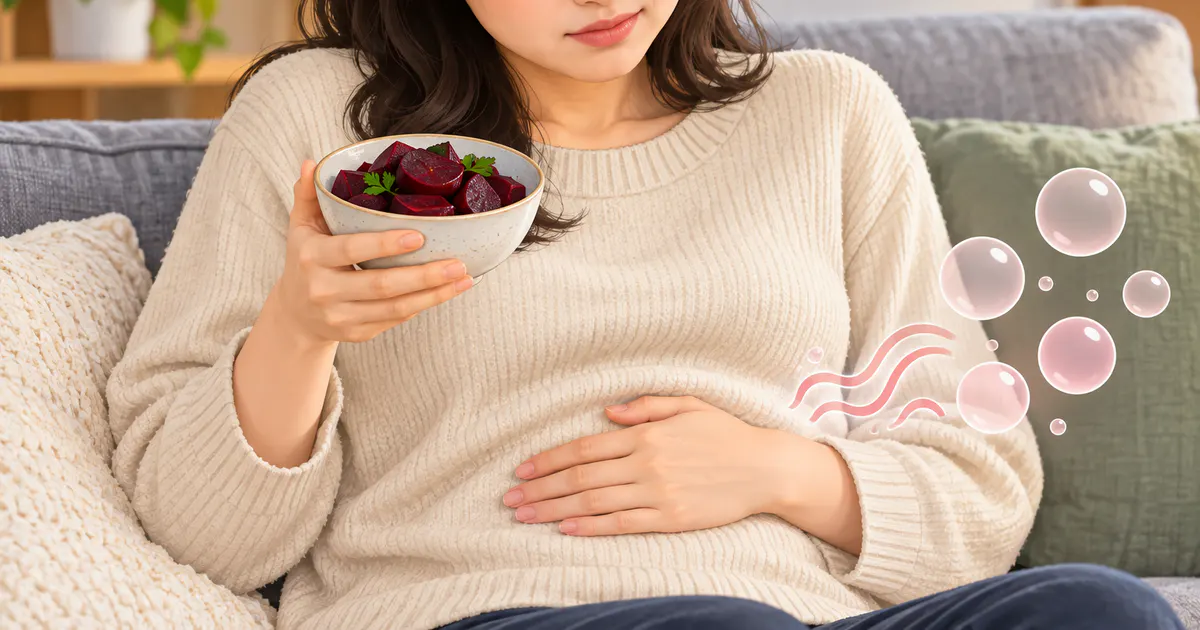 Minh họa cảm giác đầy hơi khi tăng chất xơ quá nhanh