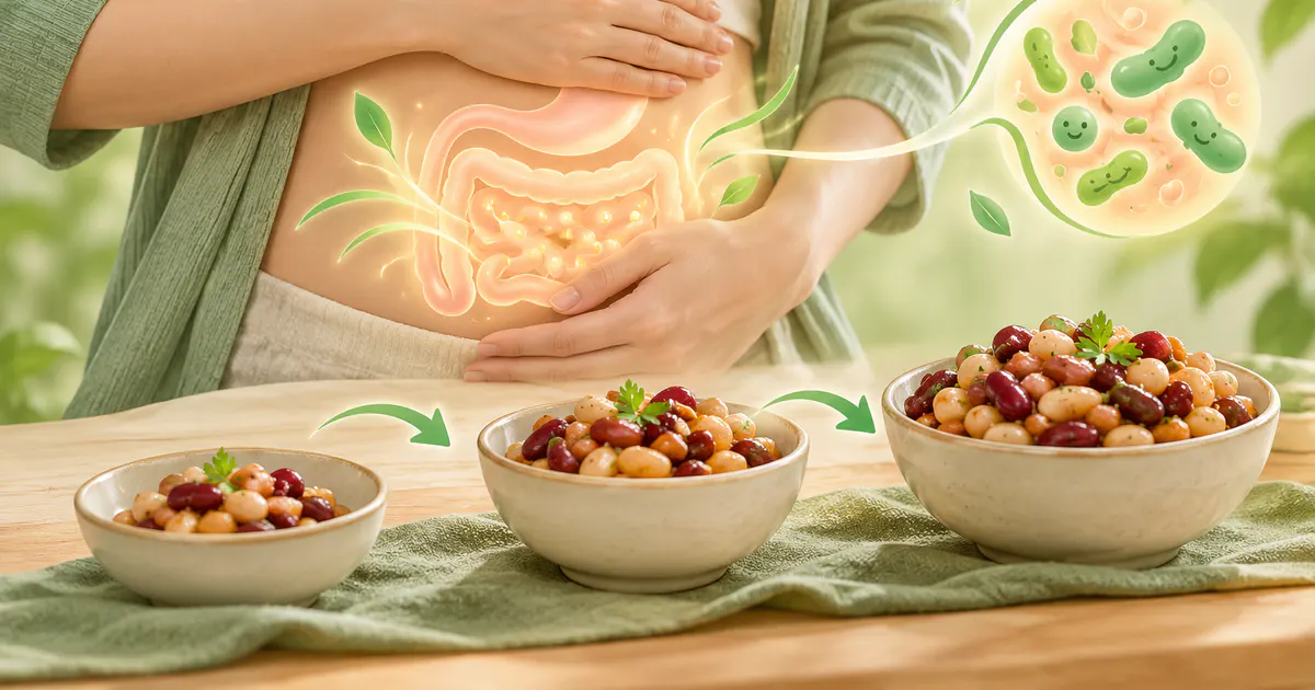 Khẩu phần đậu nhỏ được tăng dần để cơ thể thích nghi