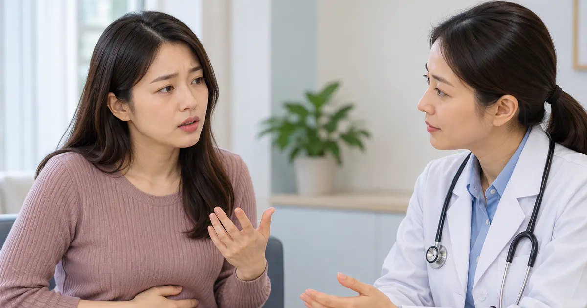 Trao đổi với nhân viên y tế khi đầy hơi kéo dài hoặc có dấu hiệu bất thường