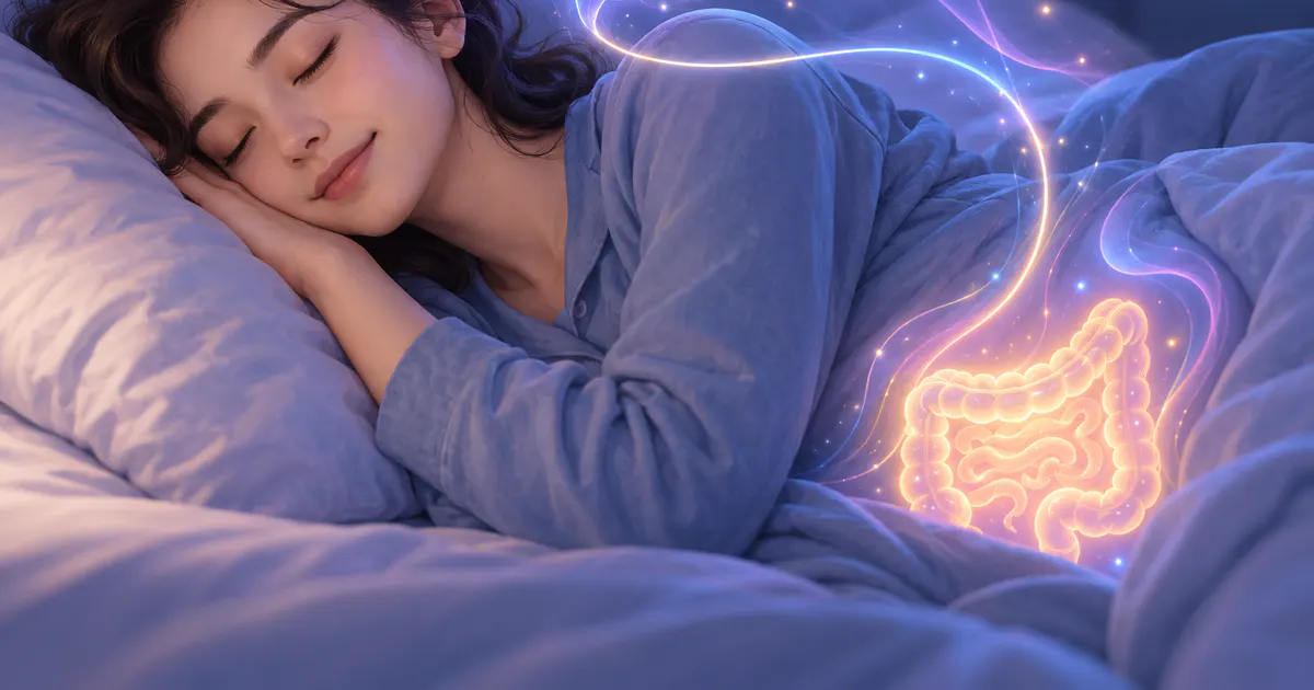 Minh họa giấc ngủ và căng thẳng tác động qua lại với hệ tiêu hóa