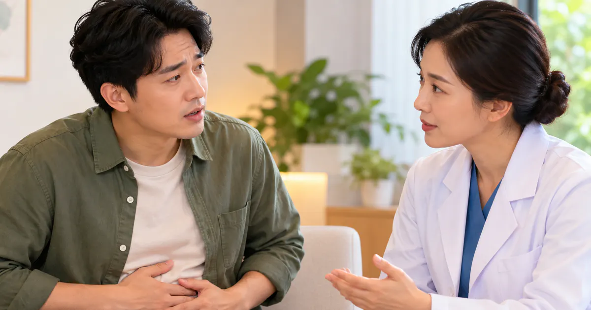 Người bệnh trao đổi với nhân viên y tế khi khó tiêu kéo dài hoặc có dấu hiệu cảnh báo