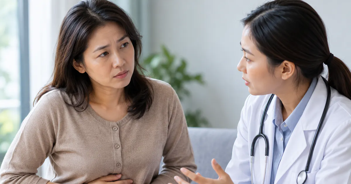 Người bệnh trao đổi với nhân viên y tế khi có dấu hiệu tiêu hóa bất thường sau mổ
