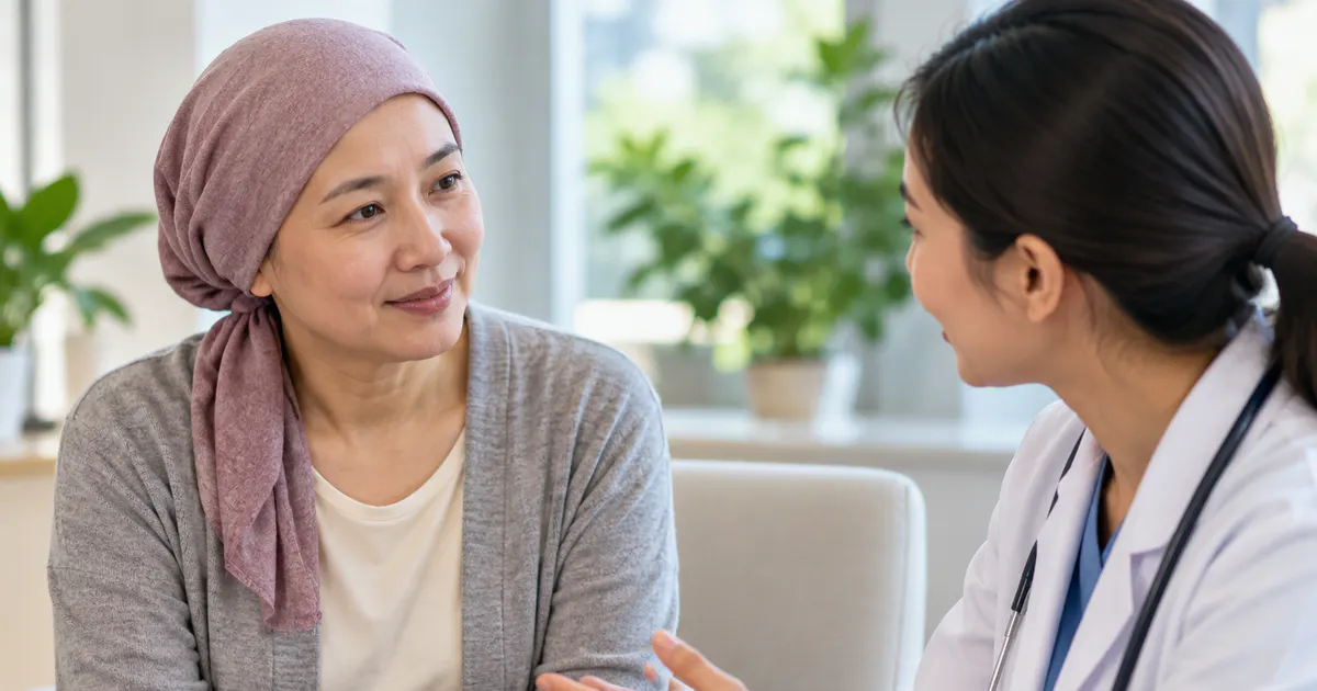 Người chăm sóc trao đổi với bác sĩ về việc men vi sinh có dùng được cho người suy giảm miễn dịch không