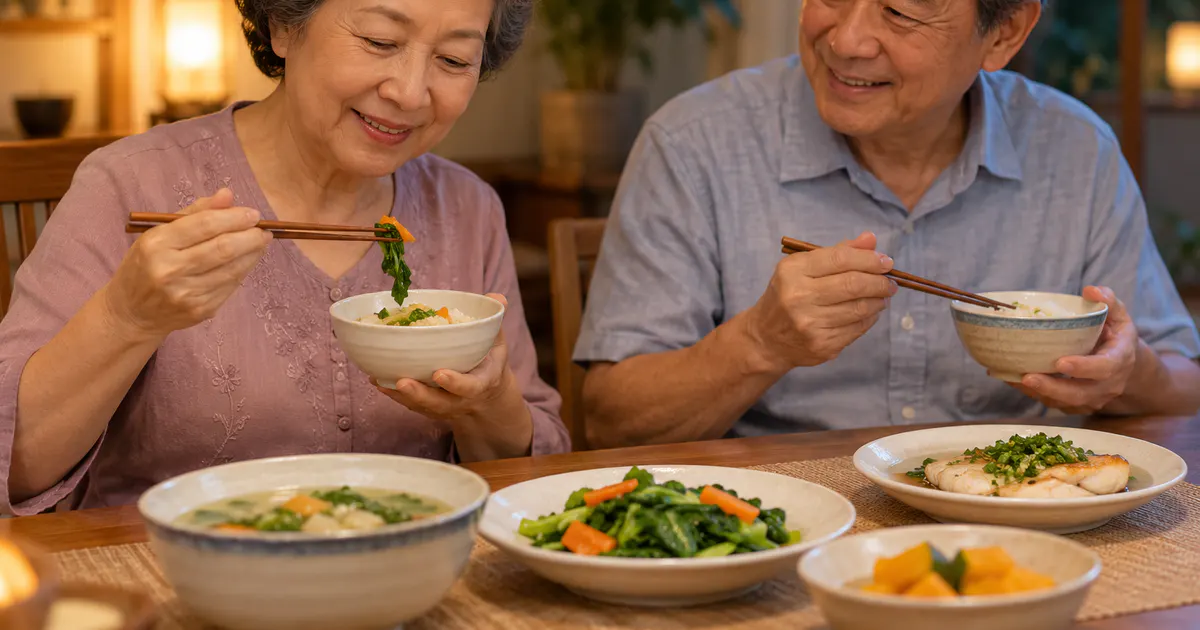 Người cao tuổi đầy hơi sau ăn tối nên làm gì với khẩu phần vừa phải và thói quen ăn chậm