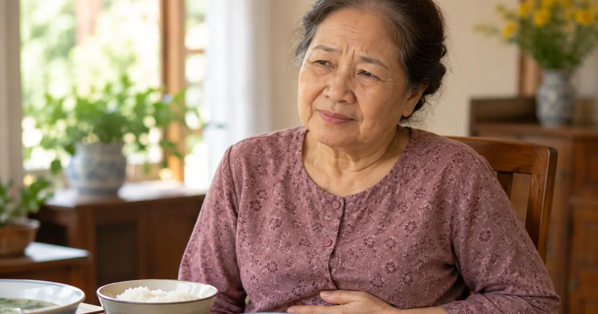 người lớn tuổi bị đầy bụng sau khi ăn đậu nên xử lý thế nào trong bữa ăn gia đình