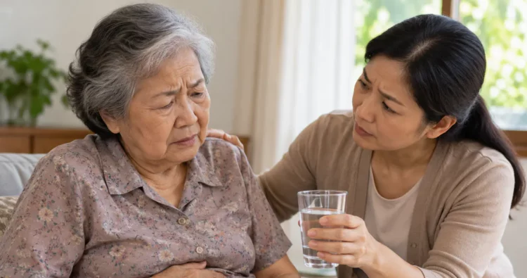 người lớn tuổi bị tiêu chảy sau khi ăn đồ sống cần theo dõi gì tại nhà