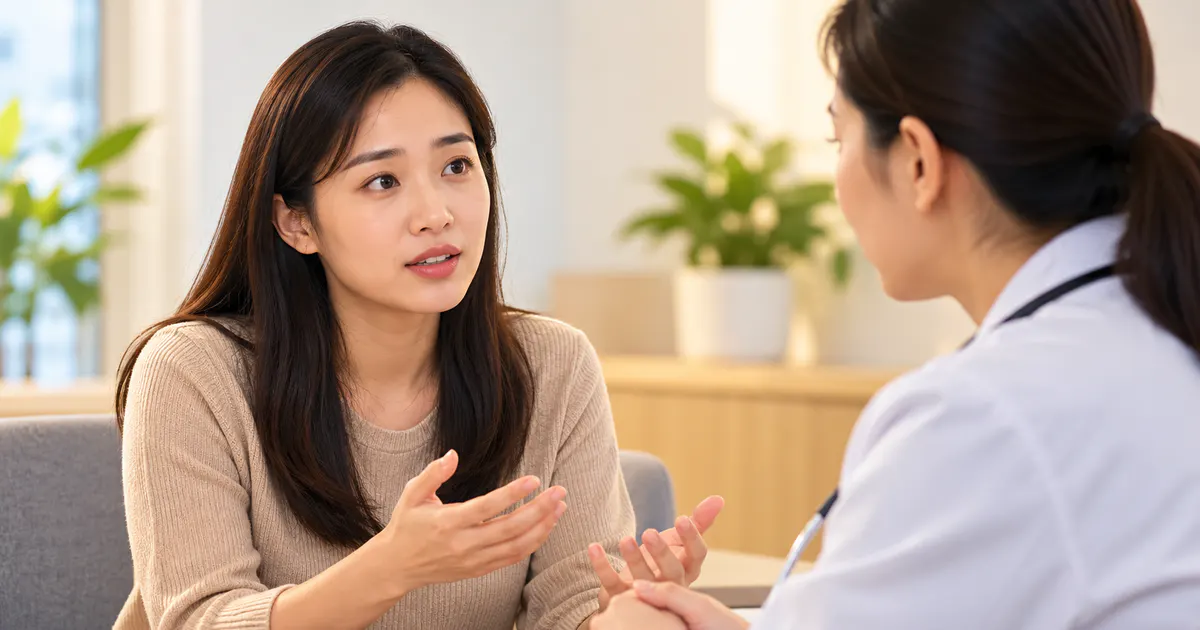 Minh họa thời điểm cần hỏi bác sĩ khi có triệu chứng bất thường