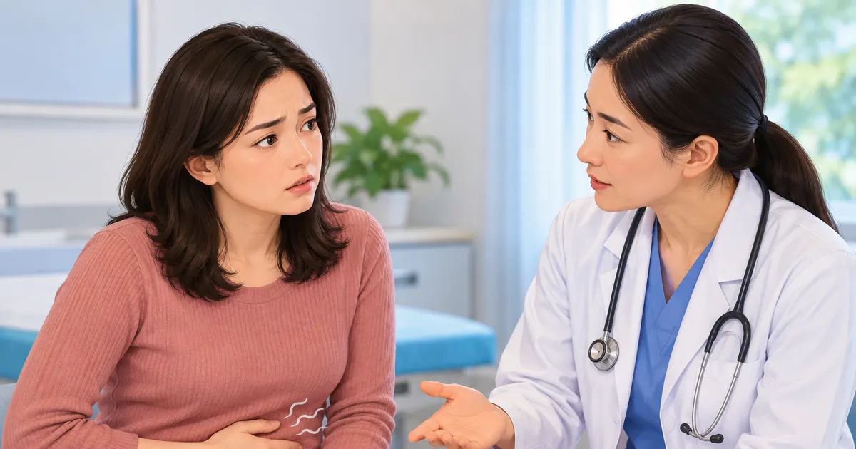 Minh họa người bệnh trao đổi với nhân viên y tế khi có triệu chứng sau kháng sinh