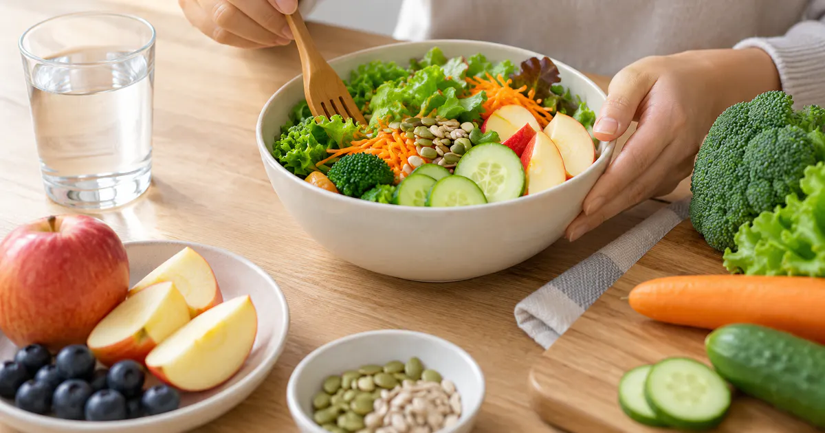 Bữa ăn giàu chất xơ và nước hỗ trợ xử trí táo bón nhẹ