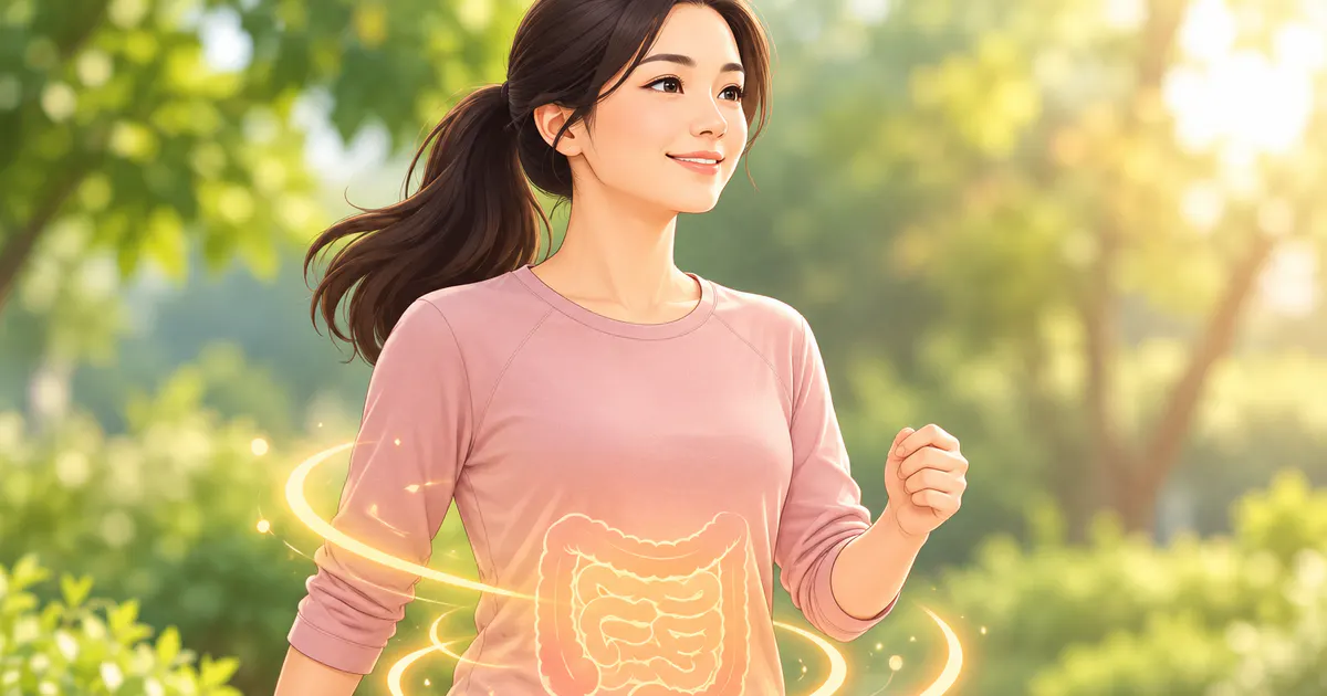 Minh họa vận động vừa phải hỗ trợ nhu động ruột