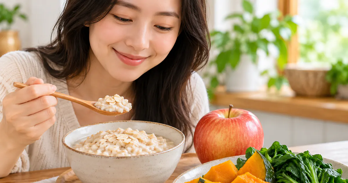 Yến mạch, táo, bí đỏ và rau lá mềm là nhóm thực phẩm có thể thử trước