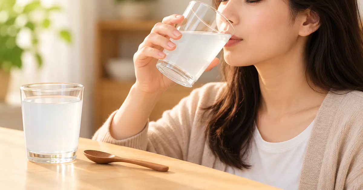 Uống từng ngụm nhỏ để bù nước khi tiêu chảy liên quan đến kháng sinh còn nhẹ