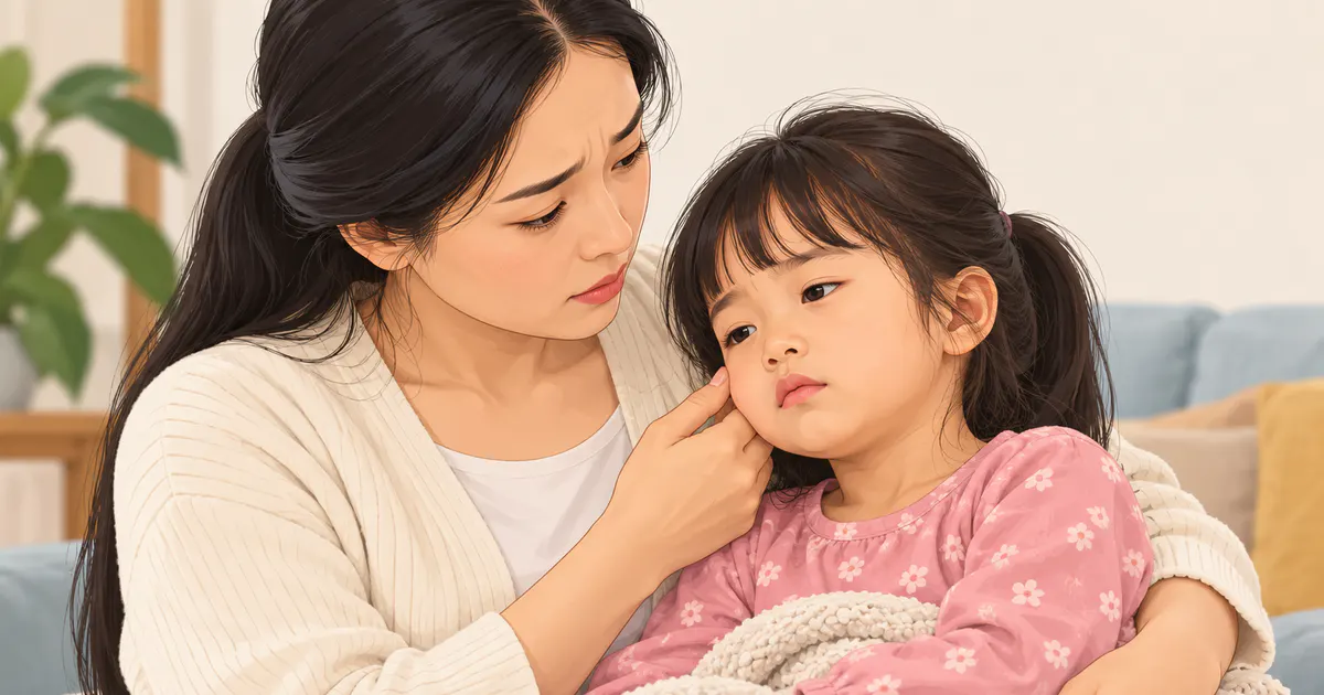 Cha mẹ theo dõi tình trạng của trẻ khi có dấu hiệu cần đi khám