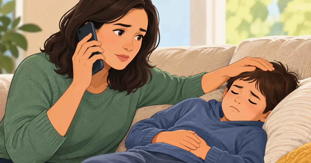 Cha mẹ tìm tư vấn y tế khi trẻ đau bụng có dấu hiệu cần khám