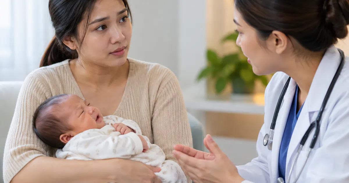 Cha mẹ đưa trẻ sơ sinh có bụng trướng bất thường đi khám kịp thời