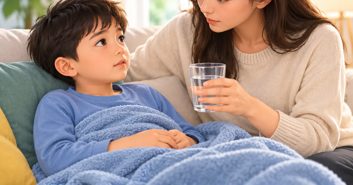 Cha mẹ theo dõi dấu hiệu mất nước và chăm sóc trẻ sau tiêu chảy liên quan đến kháng sinh
