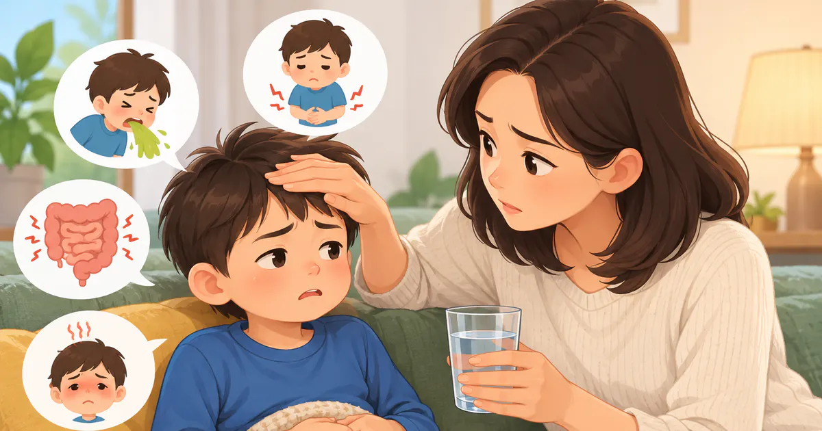Cha mẹ theo dõi dấu hiệu mất nước và bất thường tiêu hóa ở trẻ tại nhà