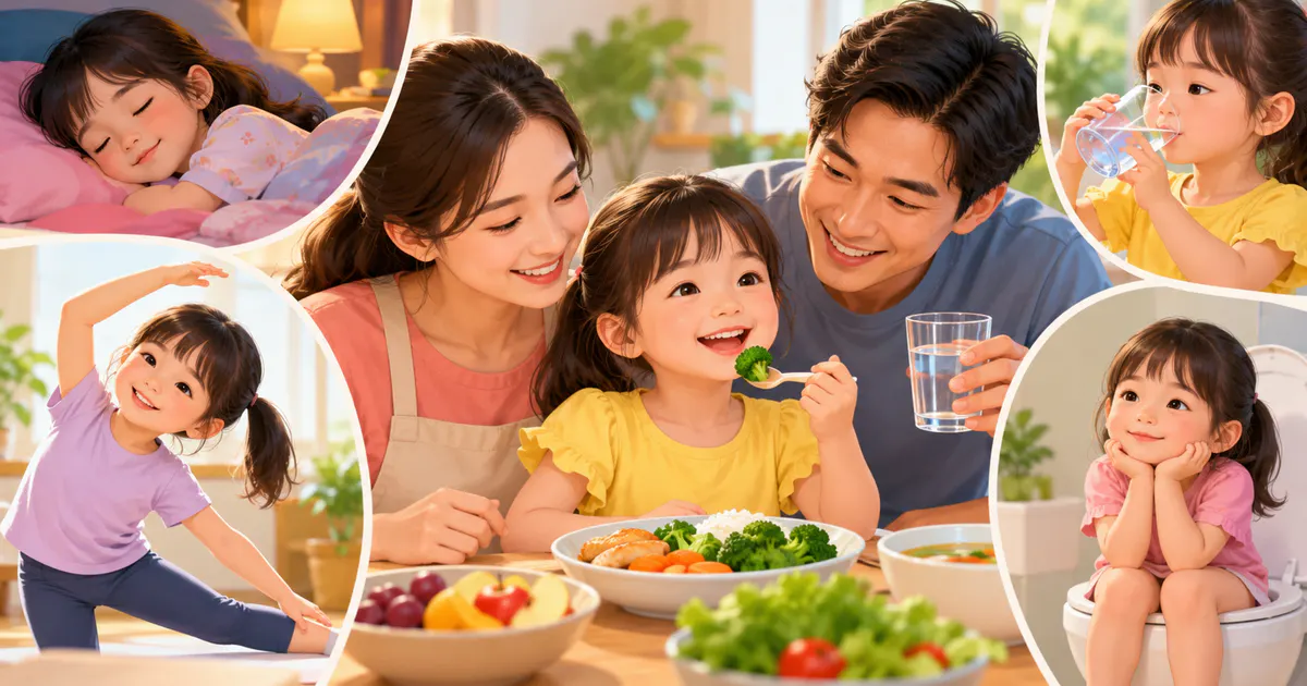 Gia đình hỗ trợ trẻ duy trì giờ ăn, vận động và nghỉ ngơi đều đặn